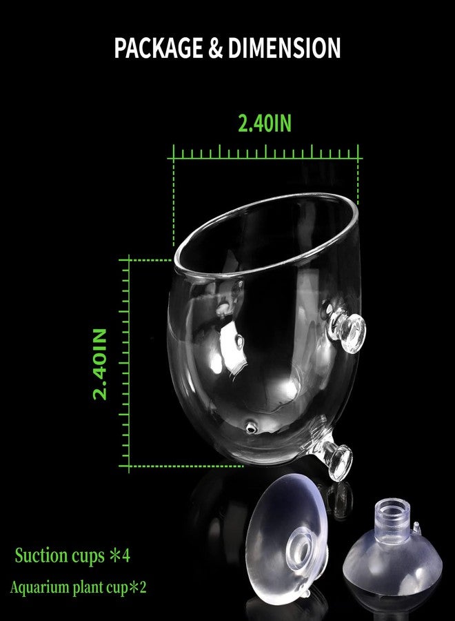GLEFLE 2 PCS Aquarium Plant Holder Top Hanging Fish Tank Plant Pot Aquarium Planter Cups for Water Feature Decoration - Image 3